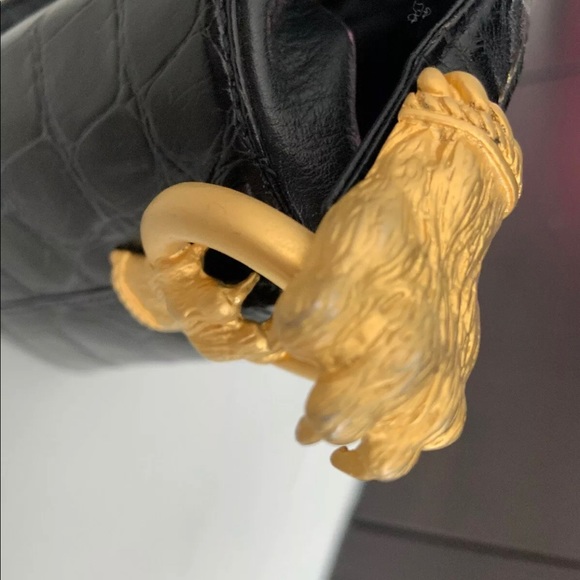 Gianfranco Ferre Pre-Owned 1980s Croc Leather Bag - Picture 2 of 10